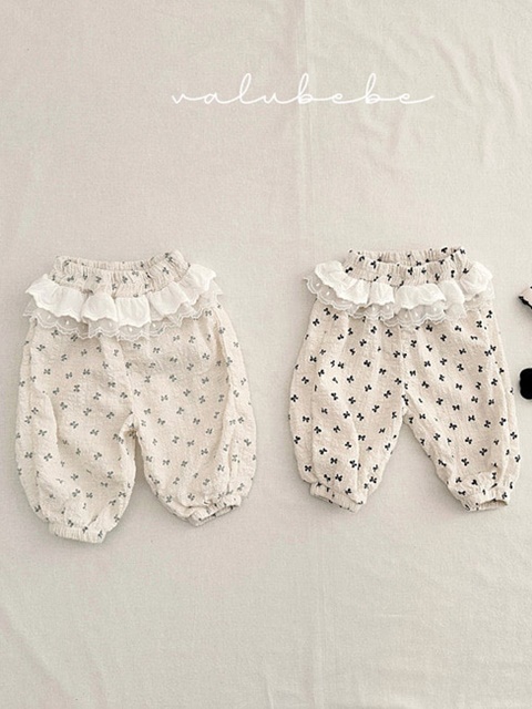 Kids Baby Ribbon Lace Pants