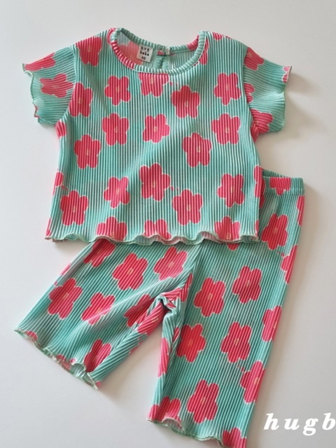 Camellia Pleated Top Bottom Set