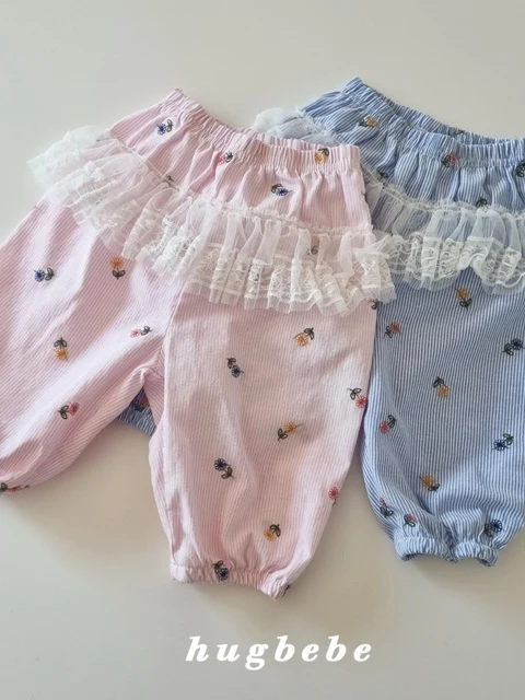 Flower Lace Frill Pants
