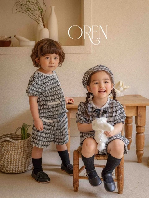 Elena Tweed Summer Top Bottom Set