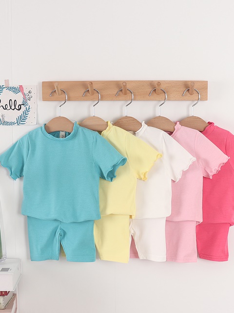 Frill Plain Top Bottom Set