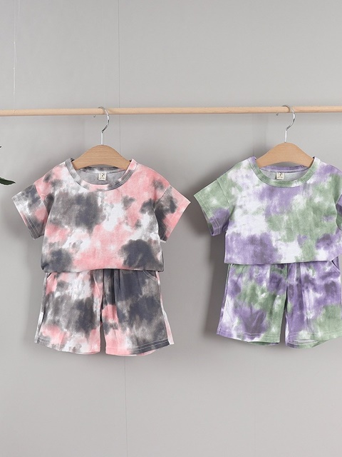 Water Printed Top Bottom Set 1