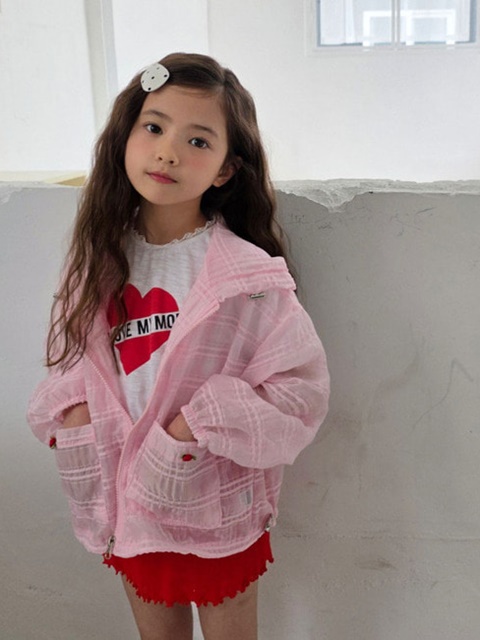 Pure Rose Hooded Zip-up Jacket