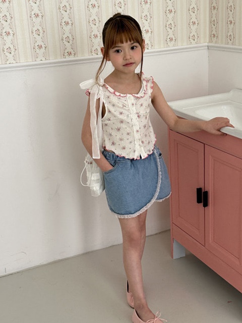 Nana Wrap Denim Skirt