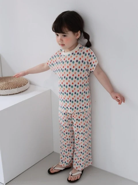 Pleated Top Bottom Set Dot