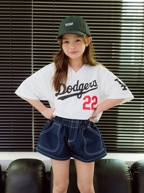 Kids 22 Dodgers Crop Tee