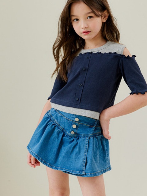 Kids Span Linen Skirt Pants