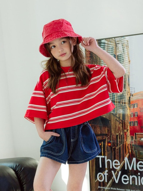 Junior Tender Stripe Crop Tee