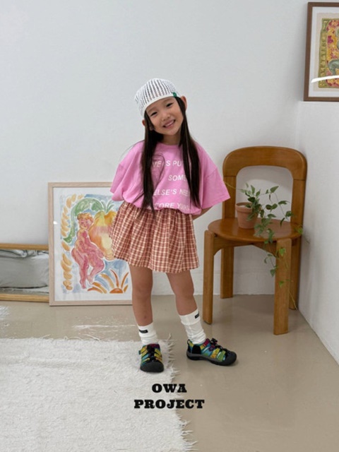 Checked Shirring Skirt Checked Shirring Skirt