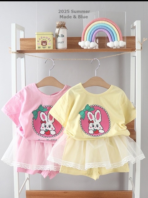 Rabbit Strawberry Top Bottom Set