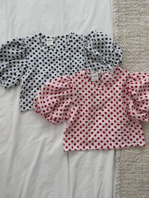 Dot Puff Blouse