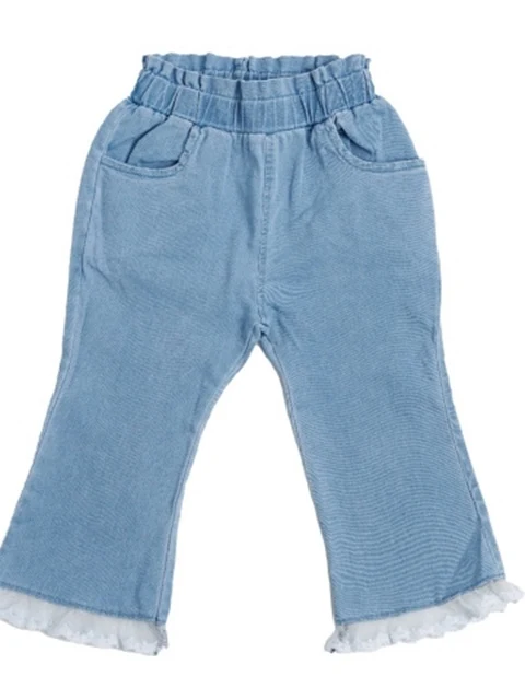 Blue Lace Bootcut Pants