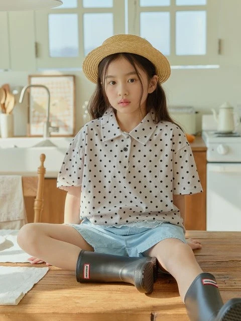 Dot Collar Tee Dot Collar Tee