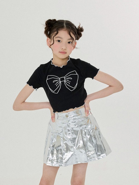 Foil Pleated Skirt