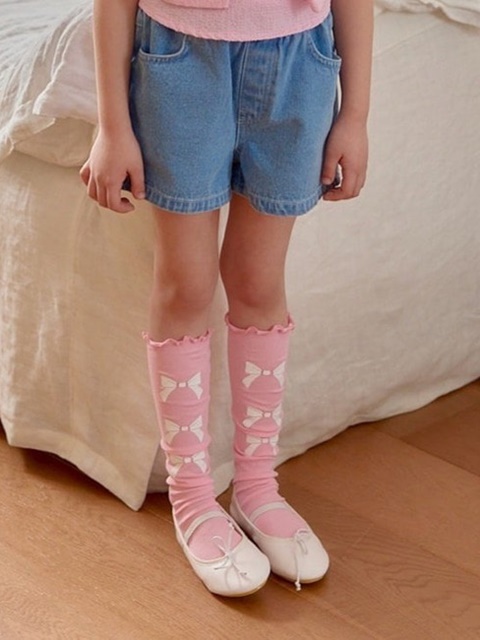 Ribbon Span Knee Socks