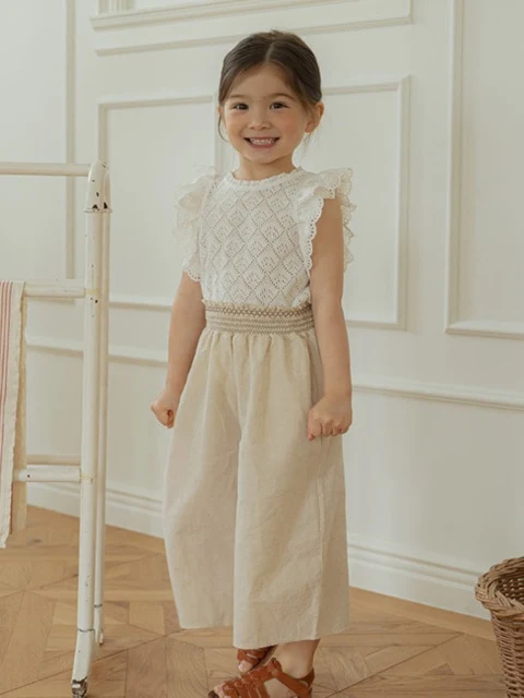 Shirred Skirt Pants