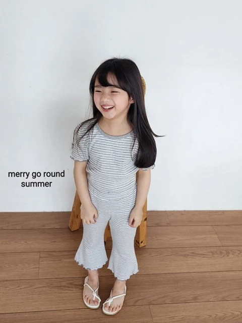 Striped Bootcut Set Striped Bootcut Set