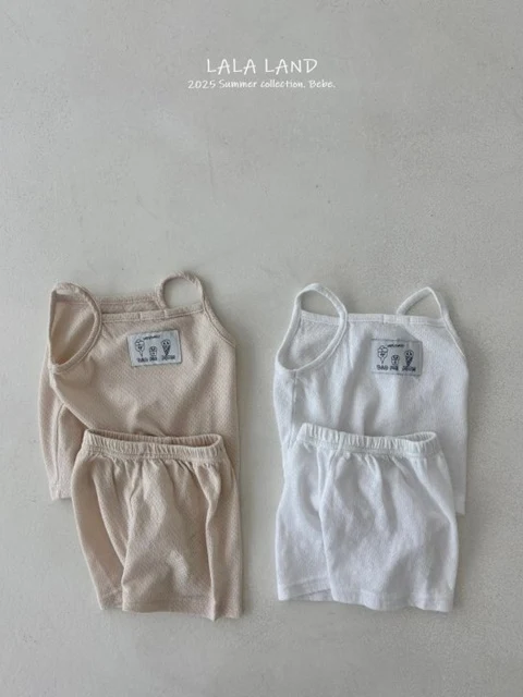 bebe Cotton Mesh Top Bottom Set bebe Cotton Mesh Top Bottom Set
