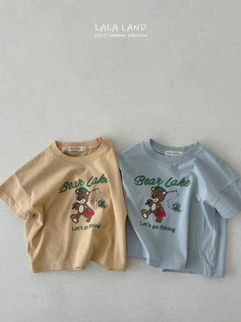 kids Fishing Bear Tee kids Fishing Bear Tee