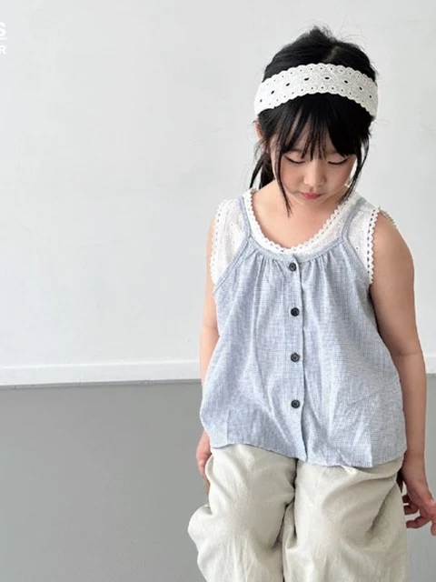 Camel Layered Sleeveless Blouse