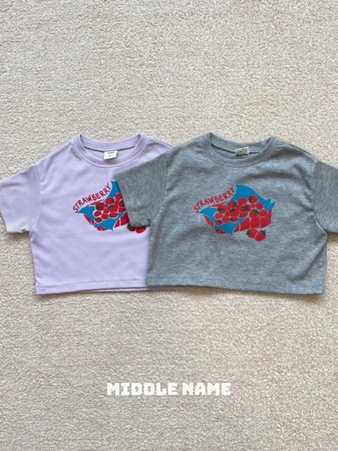 Crop Strawberry Tee