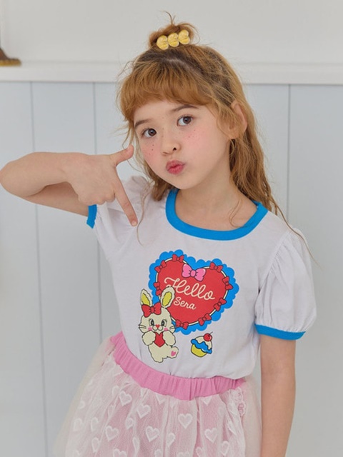 Mini Ribbon Heart Short Sleeve Tee Mini Ribbon Heart Short Sleeve Tee