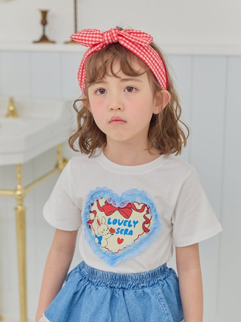 Lace Heart Short Sleeve Tee Lace Heart Short Sleeve Tee