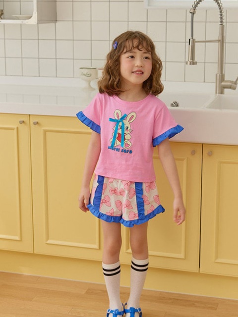 Ribbon Print Top Bottom Set Ribbon Print Top Bottom Set
