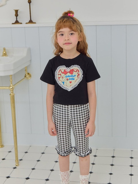 Check Hem Frill Pants Check Hem Frill Pants
