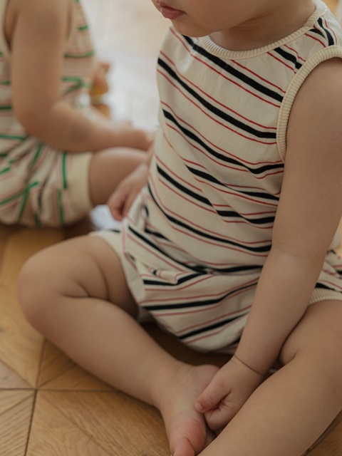Bebe Stripe Sleeveless Set