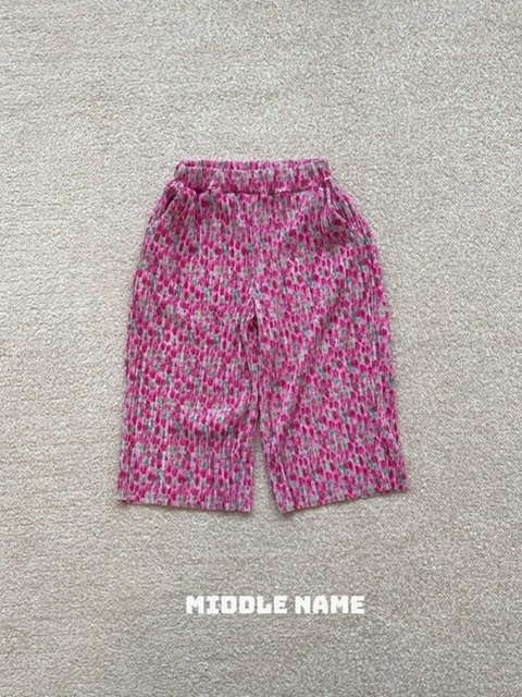 Flower Pleated Pants