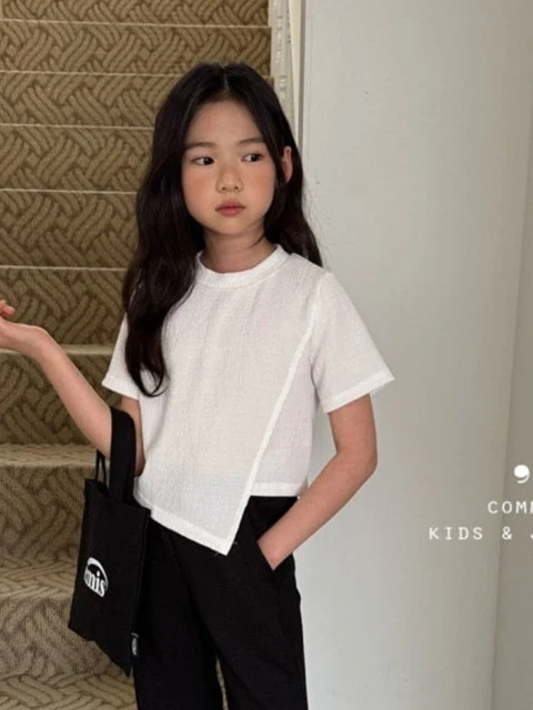 Pleated Diagonal Tee