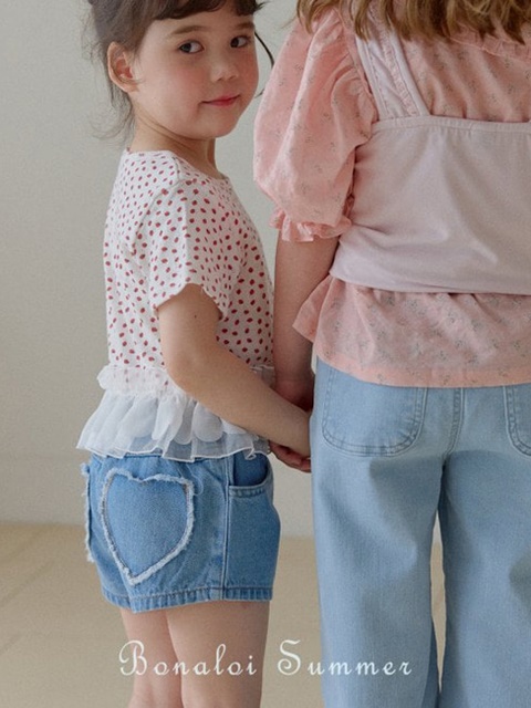 Heart Pocket Mini Denim Pants Heart Pocket Mini Denim Pants