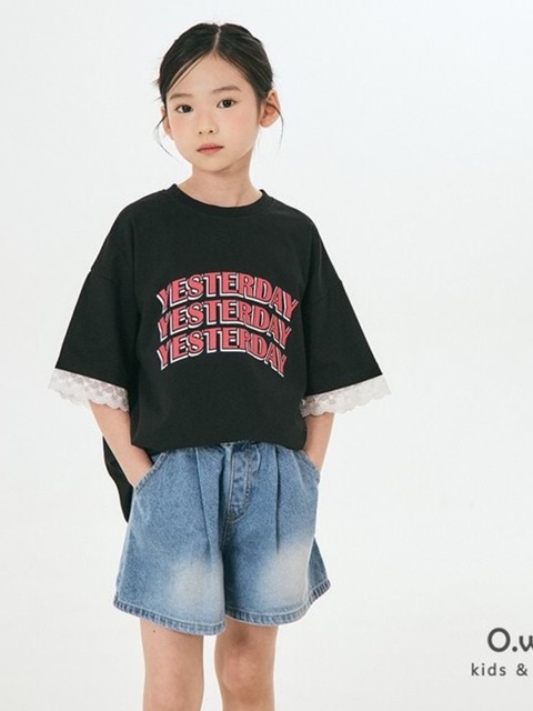 Lace Boxy Short Sleeve Tee Lace Boxy Short Sleeve Tee