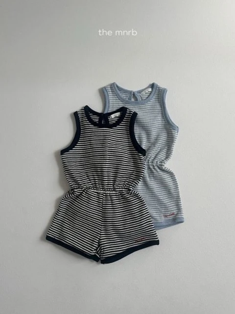Waffle Sleeveless Overalls