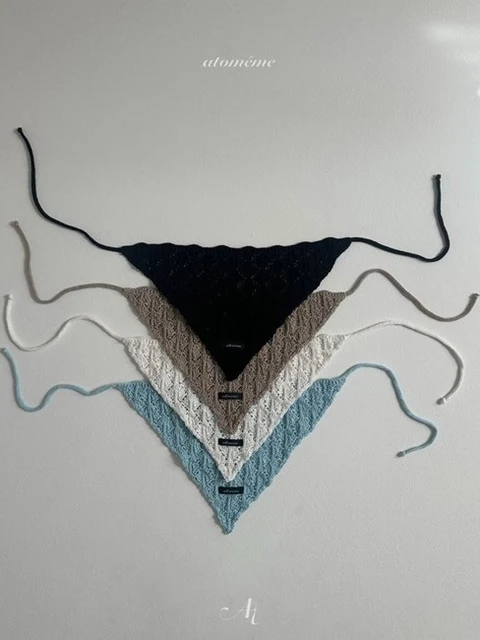 Linen Crochet Bandana