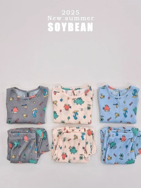 Pleated Dino Top Bottom Set Pleated Dino Top Bottom Set