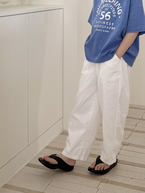 Curved Cotton Pants Curved Cotton Pants