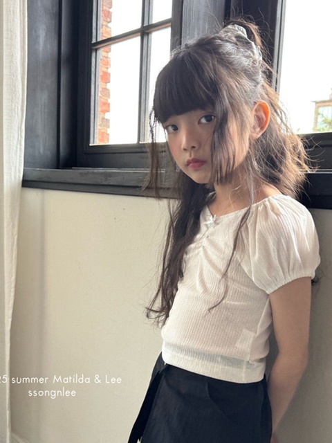 Ribbon Shrink Cropped Tee