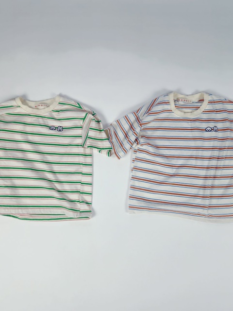 Puppy Embroidery Stripe Tee Puppy Embroidery Stripe Tee