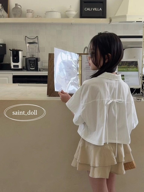 Back Ribbon Short Sleeve Shirt