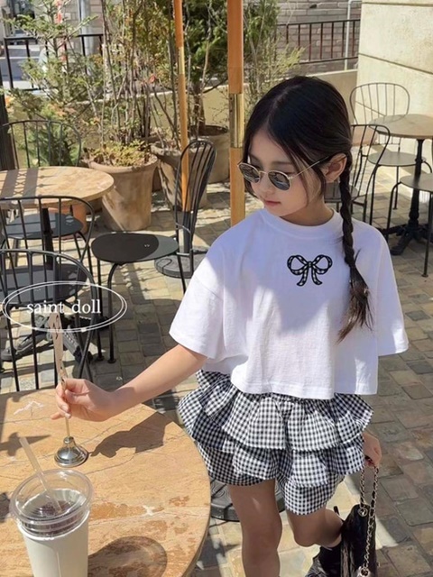 Check Ribbon Tee Check Ribbon Tee