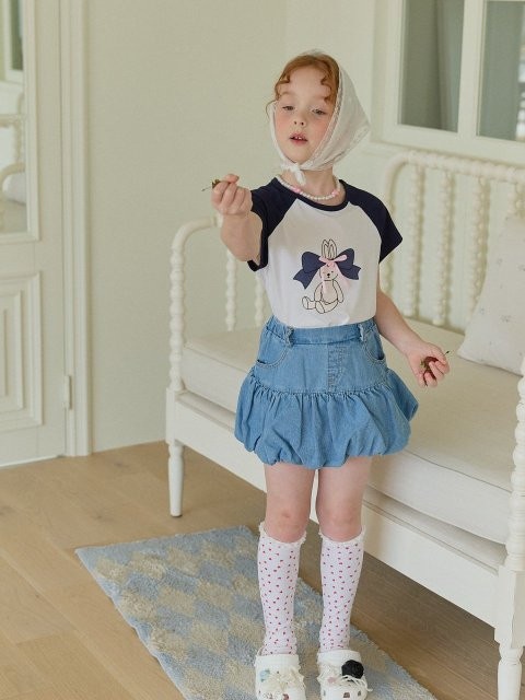 Denim Balloon Skirt