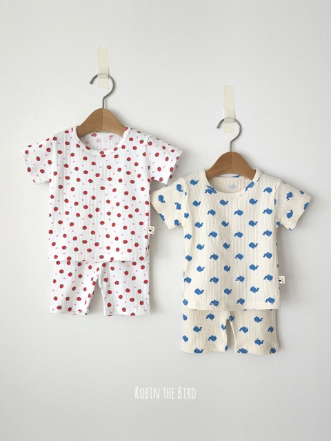 Strawberry Whale Short Sleeve Easywear