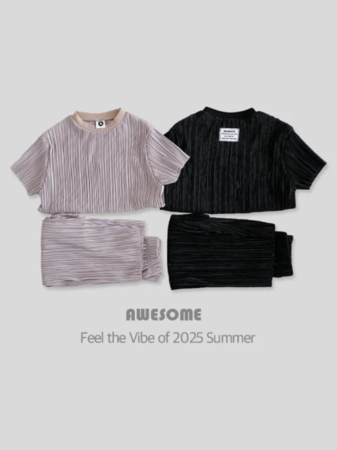 Label Pleated Top Bottom Set Label Pleated Top Bottom Set