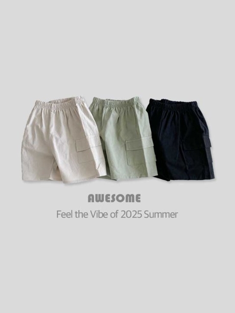 Linen Cargo Half Pants