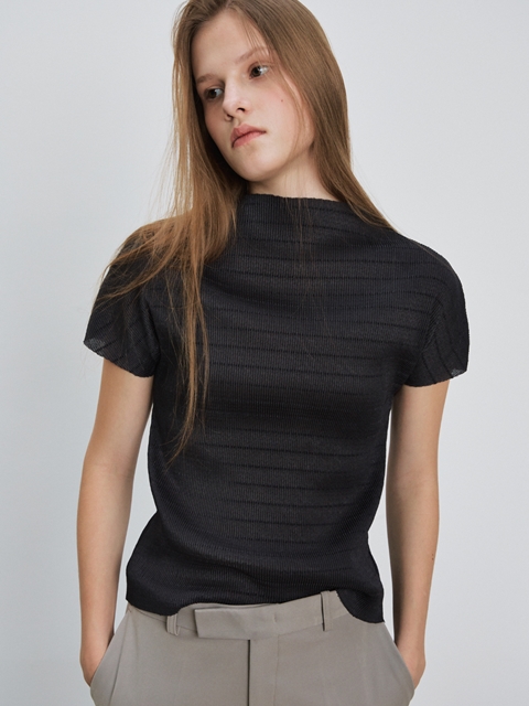 Stripe Pleats Tee Stripe Pleats Tee