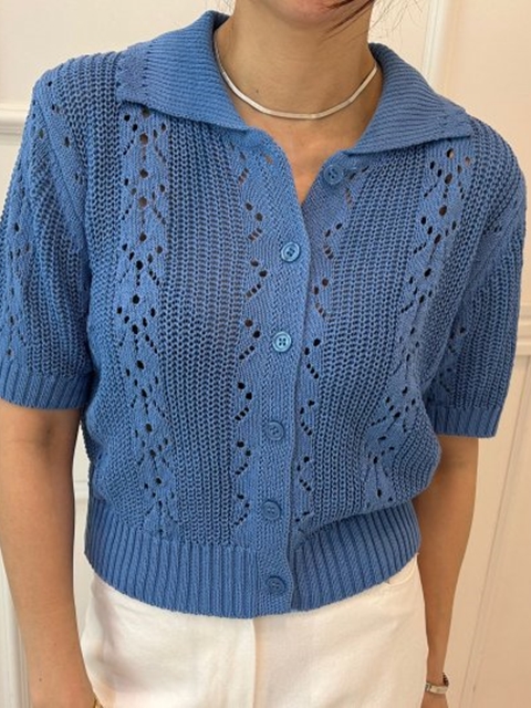 Scaci Collar Knit Cardigan Scaci Collar Knit Cardigan
