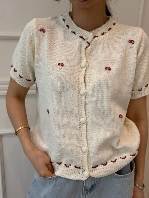 Mushroom Knit Cardigan Mushroom Knit Cardigan