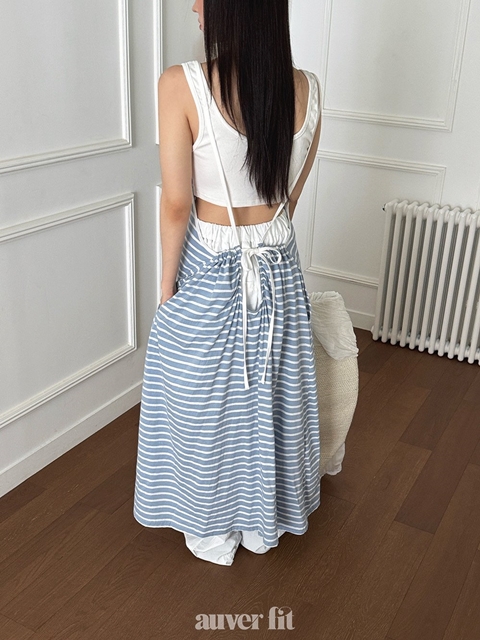 Stripe String One-piece Stripe String One-piece